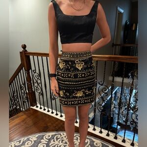 Black short two piece dress!